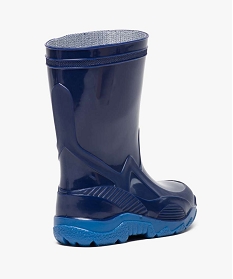 bottes de pluie avec motif texture bleu bottes de pluie et apres-ski1452801_4