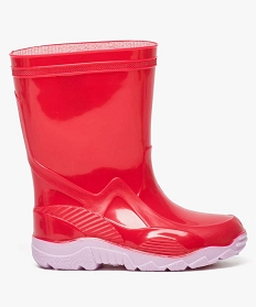 bottes de pluie unies texturees rose bottes de pluie et apres-ski1454401_1