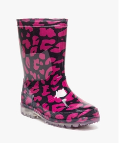 bottes de pluie a motif leopard avec semelle lumineuse noir1457501_2