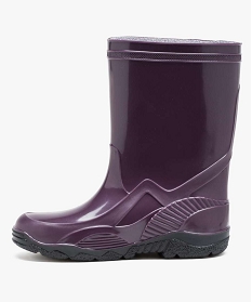 bottes de pluie unies a semelles crantees violet bottes de pluies1457601_3