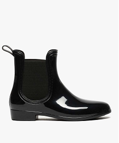 bottes de pluie unies noires style chelsea boots noir1467401_1