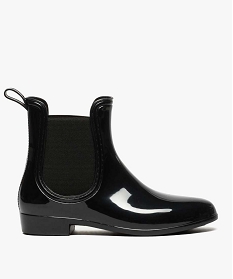 bottes de pluie unies noires style chelsea boots noir bottes de pluie et apres-ski1467401_1