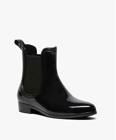 bottes de pluie unies noires style chelsea boots noir1467401_2