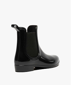 bottes de pluie unies noires style chelsea boots noir1467401_4