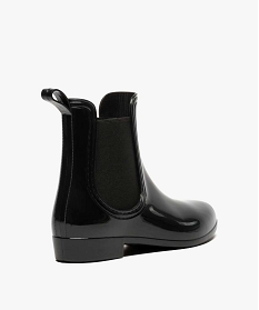 bottes de pluie unies noires style chelsea boots noir bottes de pluie et apres-ski1467401_4