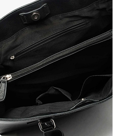 sac cabas rectangulaire avec bandouliere amovible noir cabas - grand volume1486201_3