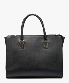 sac cabas multipoches uni grand format femme noir standard cabas - grand volume1486301_1