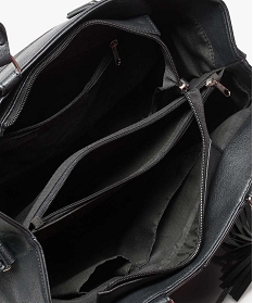 sac cabas multimatiere avec strass et breloque noir sacs a main1495901_3