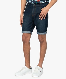 bermuda homme 5 poches en denim gris shorts en jean1550101_1