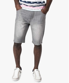 bermuda en jean 5 poches gris shorts en jean1550501_1