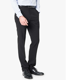 pantalon de costume uni a pli noir pantalons de costume1556001_1