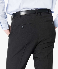 pantalon de costume uni a pli noir pantalons de costume1556001_2