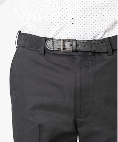 pantalon uni avec ceinture taille ajustable noir1556901_2