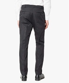 pantalon uni avec ceinture taille ajustable noir1556901_3