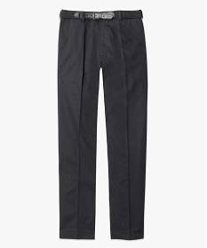 pantalon uni avec ceinture taille ajustable noir1556901_4