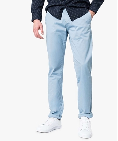 pantalon homme chino coupe slim bleu pantalons de costume1557501_1