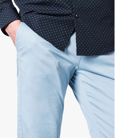 pantalon homme chino coupe slim bleu pantalons de costume1557501_2