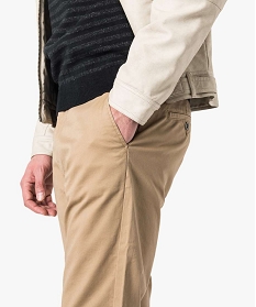 pantalon homme chino coupe slim beige pantalons de costume1557601_2
