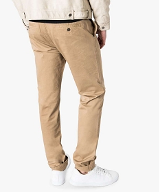 pantalon homme chino coupe slim beige pantalons de costume1557601_3