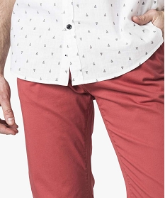 pantalon homme chino coupe slim rose pantalons de costume1558101_2