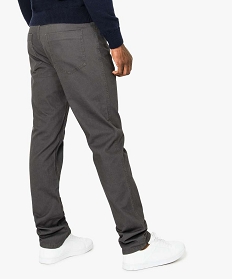pantalon homme 5 poches coupe regular en toile unie gris pantalons de costume1562201_3