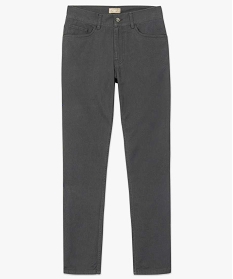 pantalon homme 5 poches coupe regular en toile unie gris1562201_4