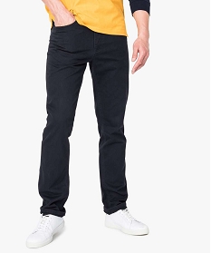 pantalon homme 5 poches coupe regular en toile unie bleu1562601_1
