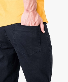 pantalon homme 5 poches coupe regular en toile unie bleu1562601_2