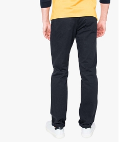 pantalon homme 5 poches coupe regular en toile unie bleu1562601_3