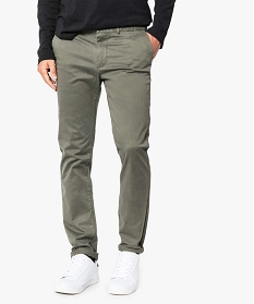 pantalon homme chino coupe slim vert pantalons de costume1562801_1
