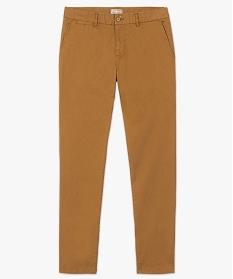pantalon homme chino coupe slim brun pantalons de costume1562901_4