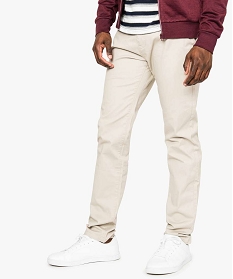 pantalon homme chino straight taille normale beige1563201_1