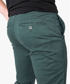 pantalon homme chino coupe slim vert pantalons de costume1563601_2