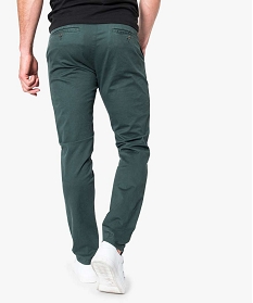 pantalon homme chino coupe slim vert pantalons de costume1563601_3