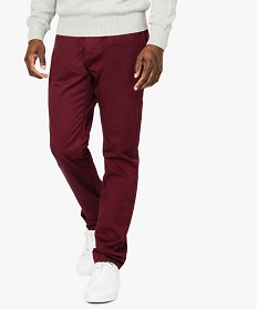 pantalon homme chino coupe slim rouge pantalons de costume1563701_1