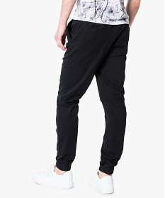 pantalon jogger en toile noir pantalons de costume1564201_3