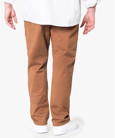 pantalon chino uni pour homme brun1565401_3