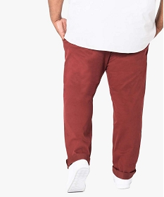pantalon chino uni pour homme rouge1565501_2