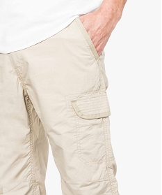 bermuda en coton a poches plaquees beige1566301_2