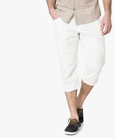bermuda multi-poches en toile beige1566901_1