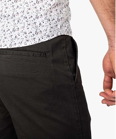 bermuda homme en toile unie 5 poches coupe chino gris1573401_2