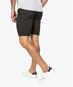 bermuda homme en toile unie 5 poches coupe chino gris1573401_3