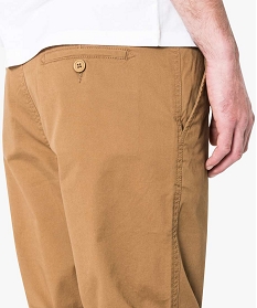 bermuda homme en toile extensible 5 poches coupe chino brun shorts et bermudas1573601_2