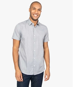 chemise rayee a manches courtes coupe regular imprime1576701_1