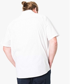 chemise a manches courtes a motifs contrastants blanc1577701_3