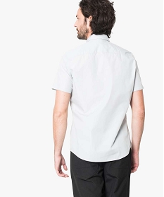 chemise unie a manches courtes - repassage facile gris1586101_3