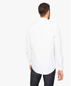 chemise homme coupe droite unie - repassage facile blanc chemise manches longues1592801_3