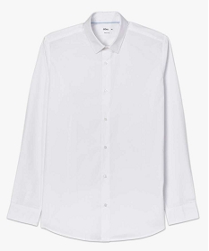 chemise homme coupe droite unie - repassage facile blanc chemise manches longues1592801_4