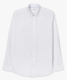 chemise unie a manches longues coupe droite - repassage facile blanc1592801_4