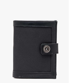 portefeuille bimatiere avec bouton-pression noir petite maroquinerie1605101_1